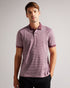 TAIGAA-Tops-Not your average polo shirt, TAIGAA kicks things up a notch with its all over striped print and solid trims. Perfect for casual Fridays and city exploring, this shirt teams brilliantly with anything from denim to chinos and beyond.By choosing Ted Baker cotton products, you're supporting our investment in the Better Cotton Initiative's mission. This product is sourced via a system of mass balance and therefore may not contain Better Cotton. Polo shirt 100% cotton Stripe print Regular fit Short sl